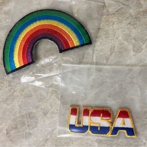 Pair of Patches Rainbow USA